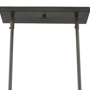 HomeRoots Brooklyn 6-Light Pendant in Oil-Rubbed Bronze - Industrial-Modern Design for Dining & Kitchen Spaces 398174