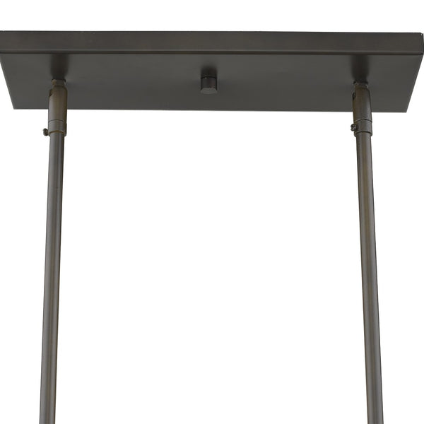 HomeRoots Brooklyn 6-Light Pendant in Oil-Rubbed Bronze - Industrial-Modern Design for Dining & Kitchen Spaces 398174