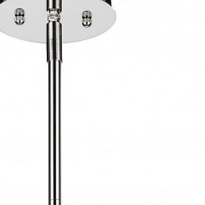Homeroots Andrea 5-light Polished Nickel Drum Pendant With Ivory Hardback Shade   398178
