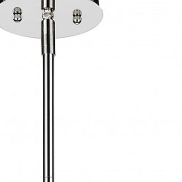 Homeroots Andrea 5-light Polished Nickel Drum Pendant With Ivory Hardback Shade   398178