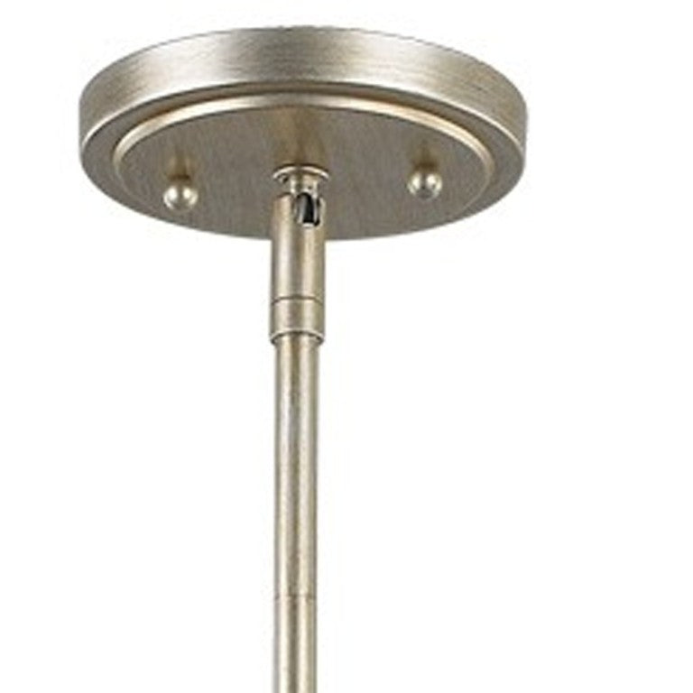 HomeRoots Gold Iron Three-bulb Dimmable Ceiling Fixture with Elegant Silver Drum Shades 398179