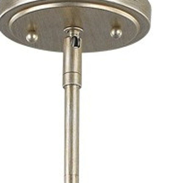 Gold Iron Three-bulb Dimmable Ceiling Fixture with Elegant Silver Drum Shades