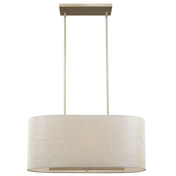 Homeroots Daria 6-light Washed Gold Island Pendant With Washed Gold And White Shade   398180