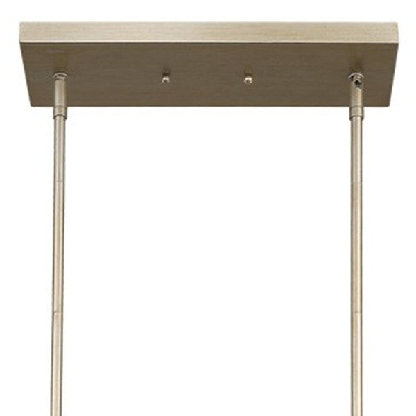 Homeroots Daria 6-light Washed Gold Island Pendant With Washed Gold And White Shade   398180