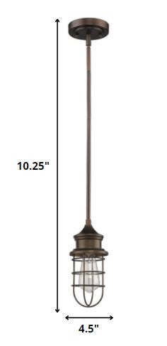 Homeroots Bronze Lantern Metal Dimmable Ceiling Light With Bronze Shades   398185