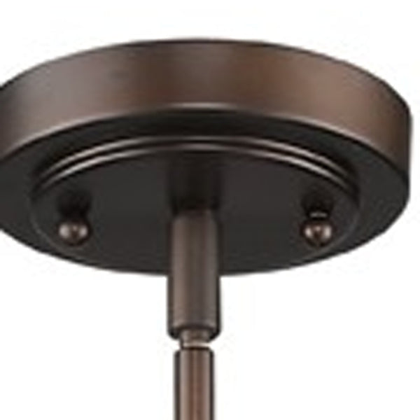Homeroots Bronze Lantern Metal Dimmable Ceiling Light With Bronze Shades   398185