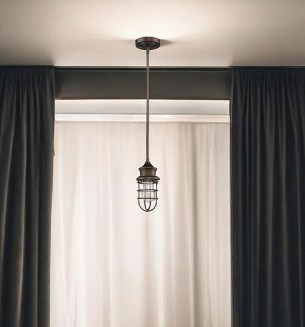 HomeRoots Bronze Lantern Ceiling Light - Dimmable Metal Fixture for Elegant Ambiance in Any Space 398185
