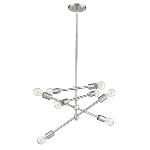 Homeroots Calix 8-light Satin Nickel Pendant   398187