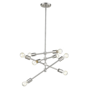 Homeroots Calix 8-light Satin Nickel Pendant   398187