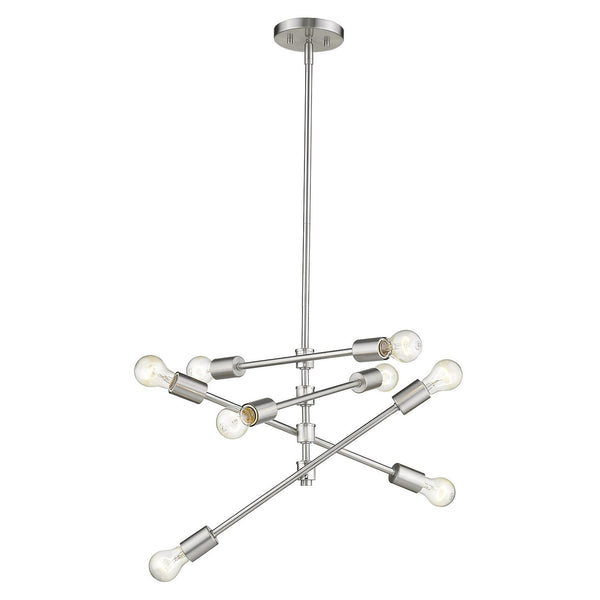Homeroots Calix 8-light Satin Nickel Pendant   398187