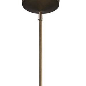 Homeroots Newport 1-light Tin Coated Pendant With Raw Brass Interior Shade And Louver   398189
