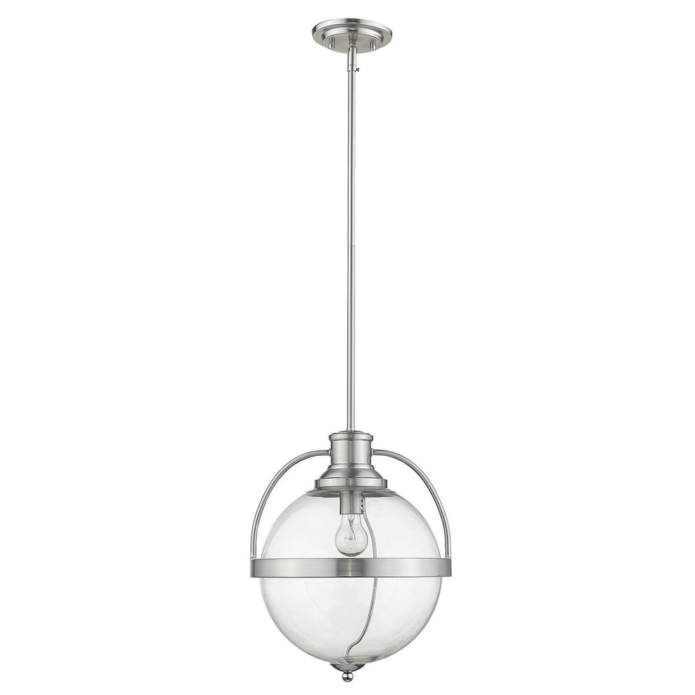Homeroots Kassian 1-light Satin Nickel Pendant   398192