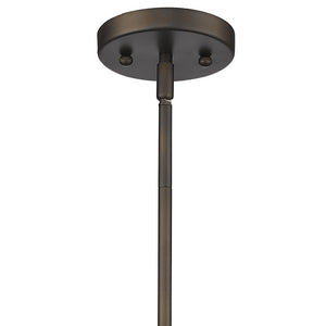 Homeroots Antique Bronze Hanging Light With Pebbled Glass Shade   398193