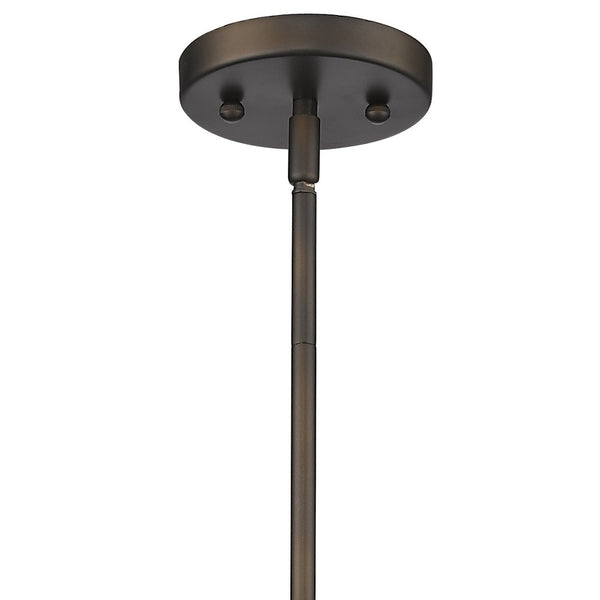 Homeroots Antique Bronze Hanging Light With Pebbled Glass Shade   398193