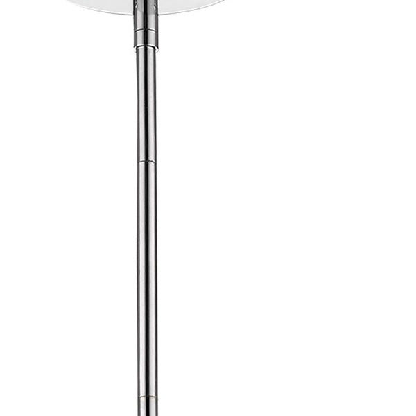 Homeroots Brielle 1-light Polished Nickel Pendant With Textured Glass Shade   398195