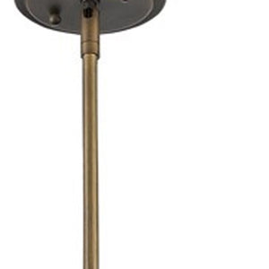 Homeroots Midtown 1-light Raw Brass Pendant With Frosted Glass Shade   398197