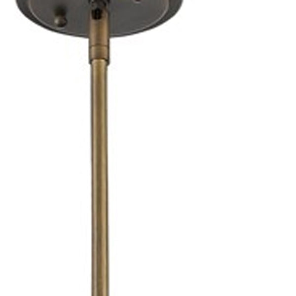 Homeroots Midtown 1-light Raw Brass Pendant With Frosted Glass Shade   398197