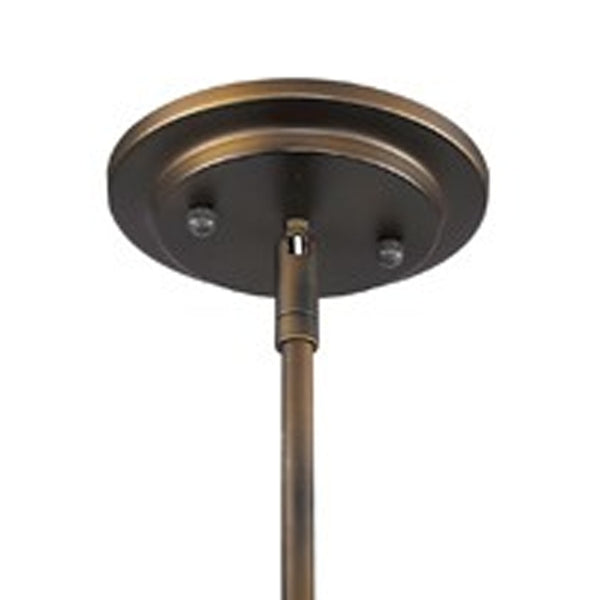 Homeroots Bronze Metal Hanging Light With Mesh Shade   398198