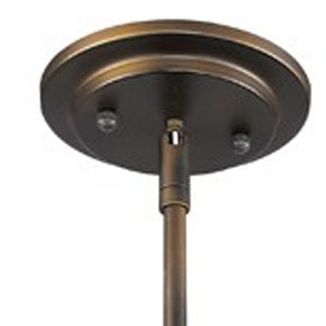 Homeroots Bronze Metal Hanging Light With Mesh Shade   398198