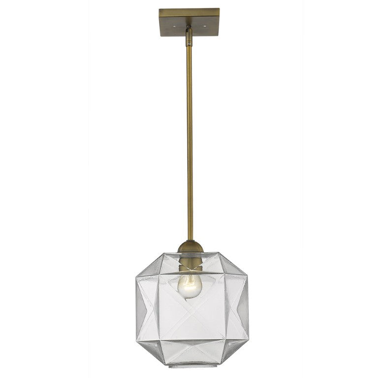 HomeRoots Dimmable Metal Semi-flush Mount Ceiling Fixture with Shades for Modern Living Spaces Copper 9.75" W x 11.75" H x 9.75" D 398201