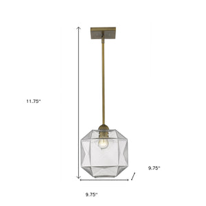 Homeroots Loft 1-light Brass Pendant   398201