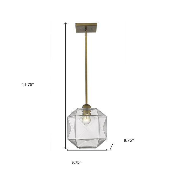 Homeroots Loft 1-light Brass Pendant   398201