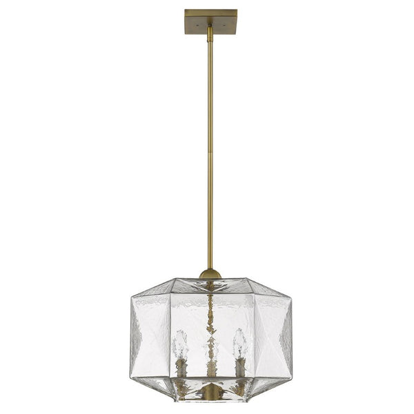 HomeRoots Metal Three Light Dimmable Ceiling Fixture with Decorative Shades for Stylish Home Interiors Bronze / Copper 16" W x 13.75" H x 16" D 398202