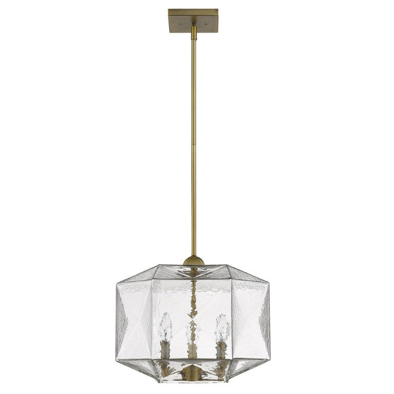 HomeRoots Metal Three Light Dimmable Ceiling Fixture with Decorative Shades for Stylish Home Interiors Bronze / Copper 16" W x 13.75" H x 16" D 398202