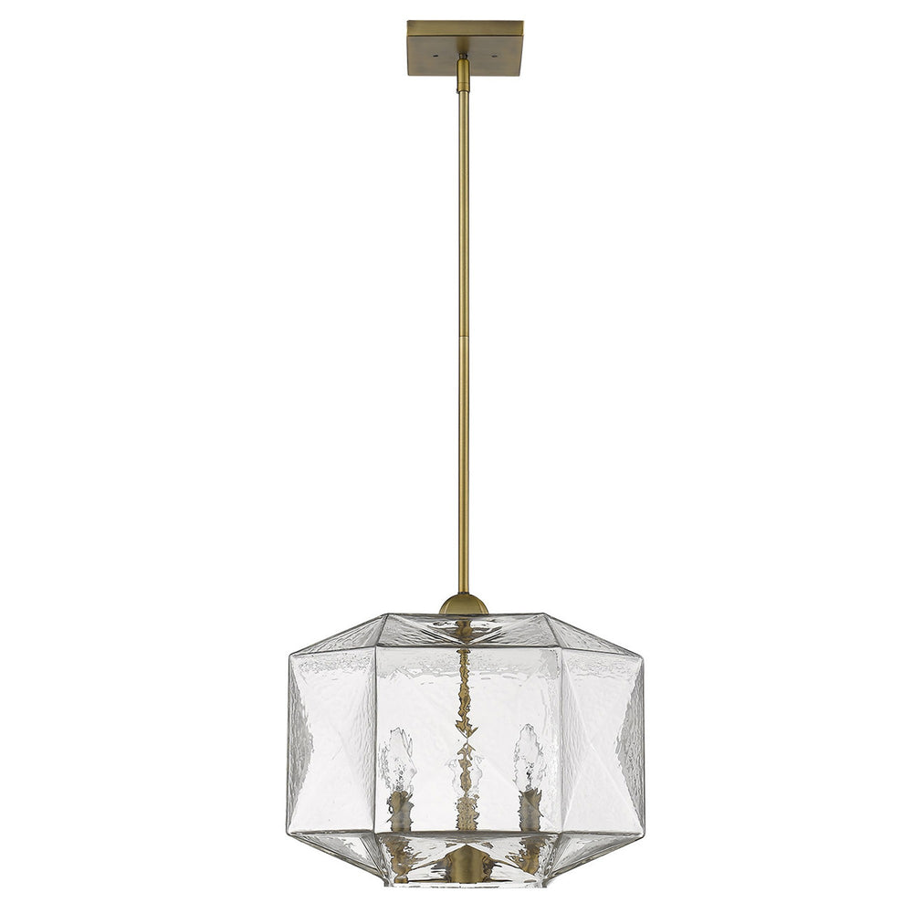 Homeroots Loft 3-light Brass Pendant   398202
