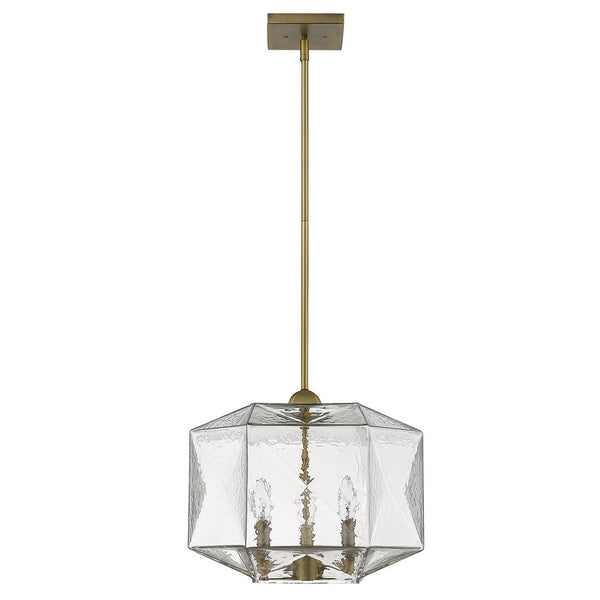 Homeroots Loft 3-light Brass Pendant   398202