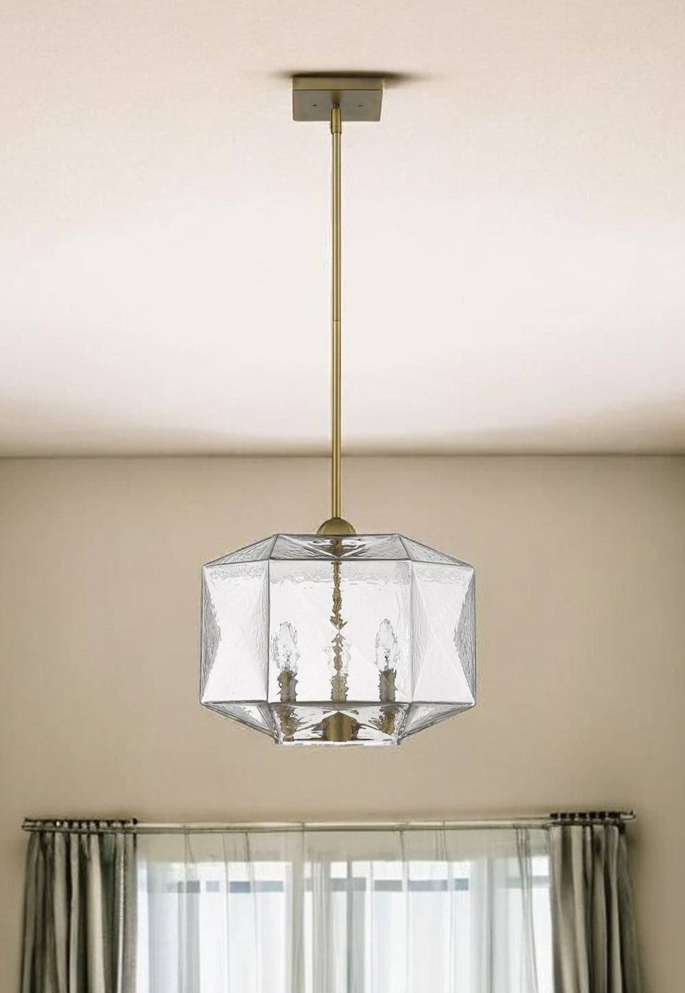 Homeroots Loft 3-light Brass Pendant   398202