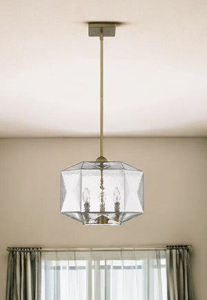 Homeroots Loft 3-light Brass Pendant   398202