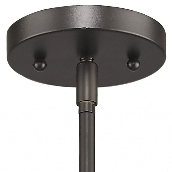 Homeroots Brushed Bronze Minimalist Cylindrical Hanging Light   398206