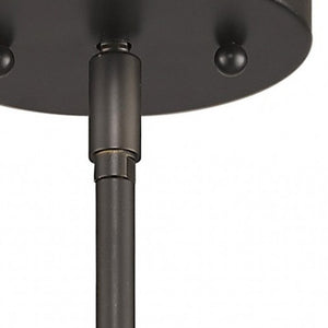 Homeroots Brushed Bronze Minimalist Cylindrical Hanging Light   398206