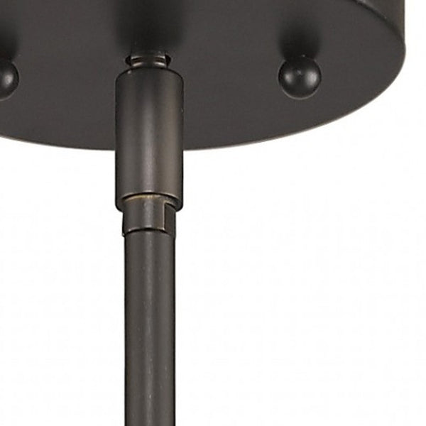 Homeroots Brushed Bronze Minimalist Cylindrical Hanging Light   398206