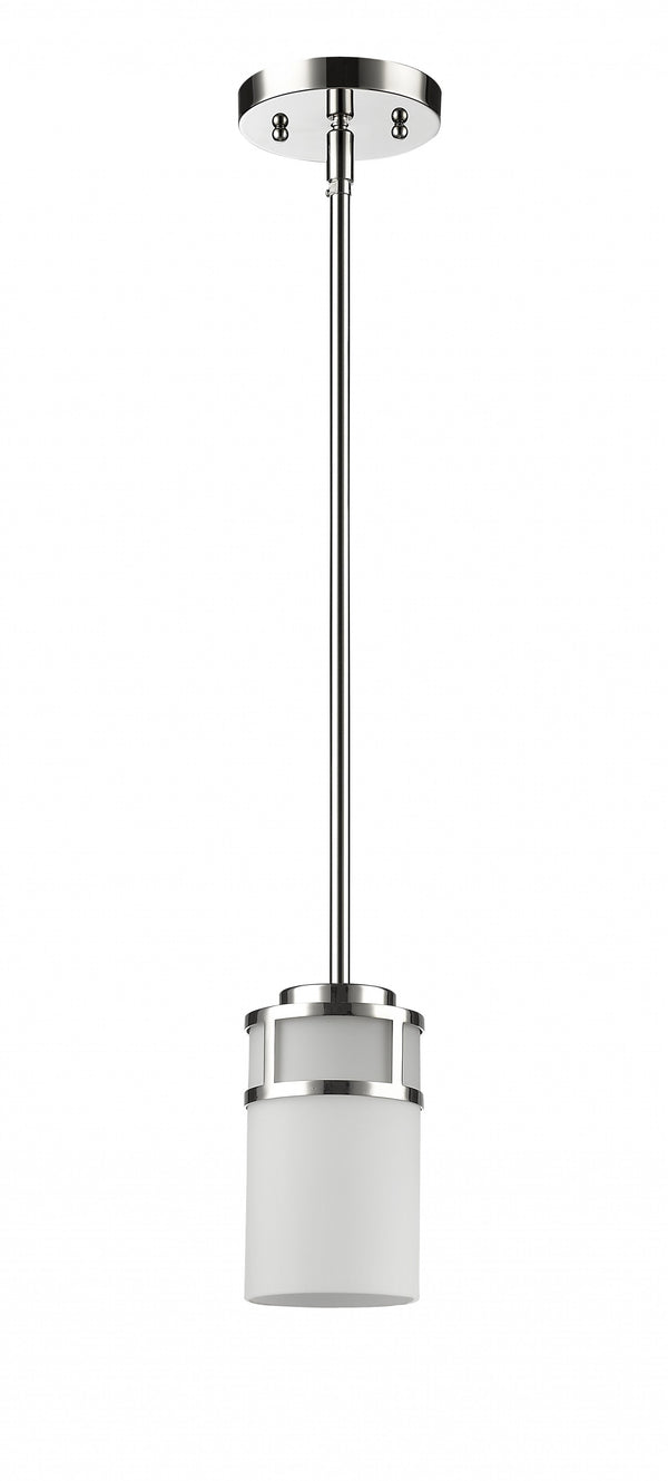 Homeroots Silver Minimalist Cylindrical Hanging Light   398207