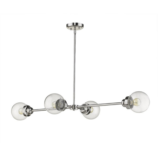Metal Four Bulb Dimmable Flush Ceiling Light with Shades for Modern Living Spaces