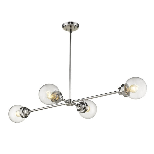 Metal Four Bulb Dimmable Flush Ceiling Light with Shades for Modern Living Spaces