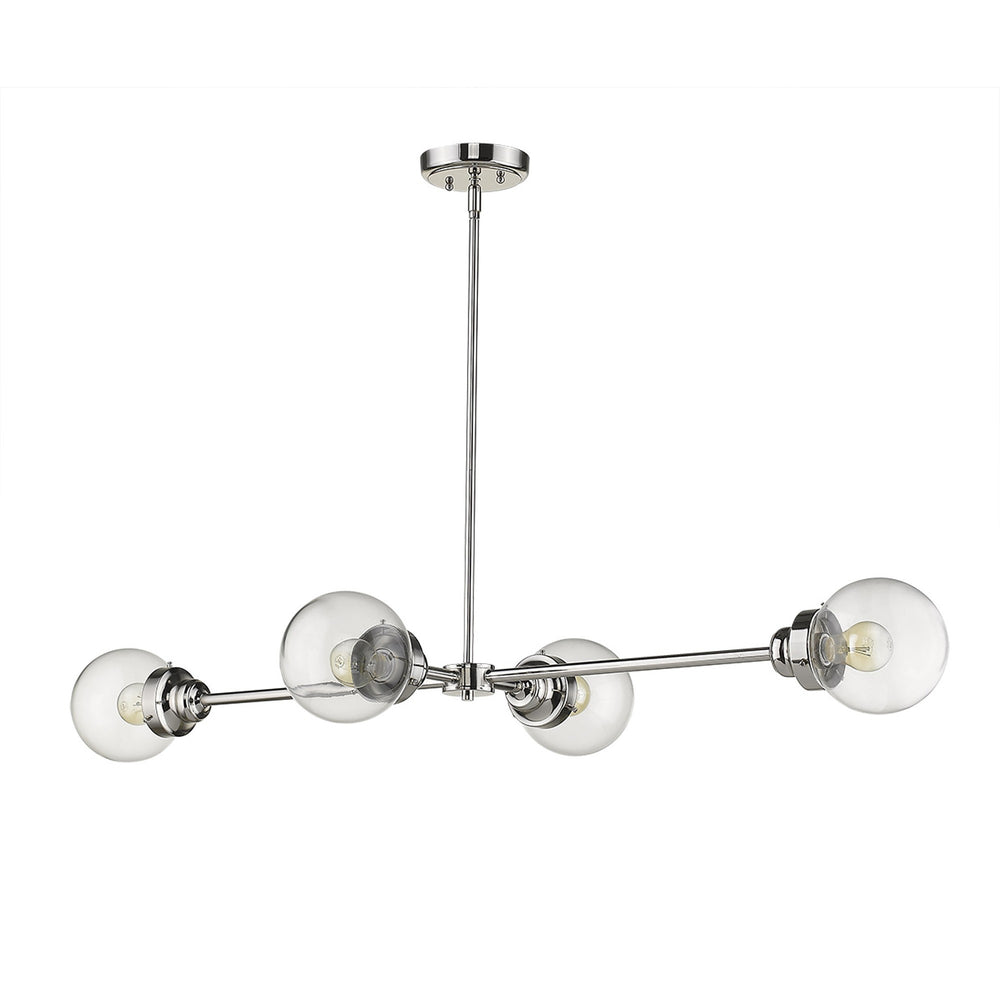 Homeroots Portsmith 4-light Polished Nickel Island Pendant   398208