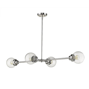 Homeroots Portsmith 4-light Polished Nickel Island Pendant   398208