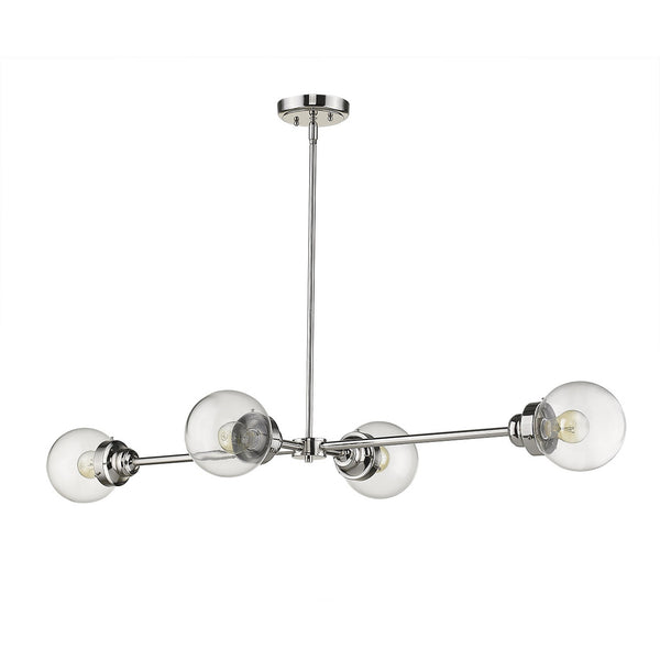 Homeroots Portsmith 4-light Polished Nickel Island Pendant   398208