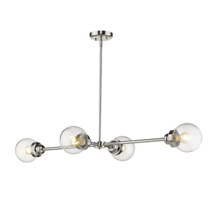 Homeroots Portsmith 4-light Polished Nickel Island Pendant   398208