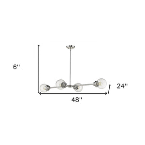 Homeroots Portsmith 4-light Polished Nickel Island Pendant   398208