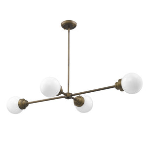 Metal Four Bulb Dimmable Flush Ceiling Light with Shades for Modern Living Spaces