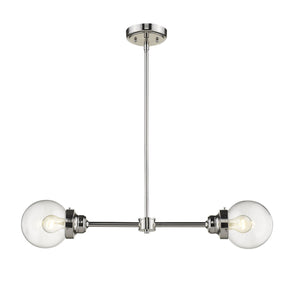 Homeroots Portsmith 2-light Polished Nickel Island Pendant   398212