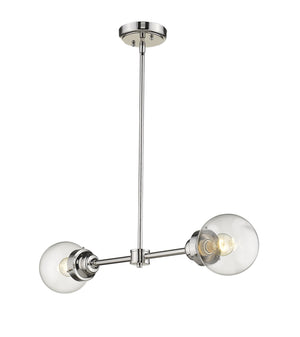 Homeroots Portsmith 2-light Polished Nickel Island Pendant   398212