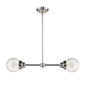 Homeroots Portsmith 2-light Polished Nickel Island Pendant   398212