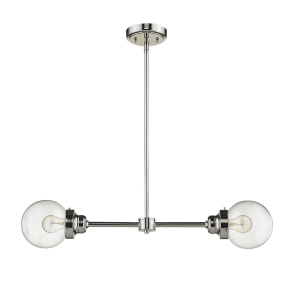 Homeroots Portsmith 2-light Polished Nickel Island Pendant   398212