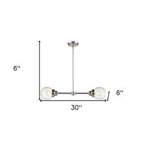 Homeroots Portsmith 2-light Polished Nickel Island Pendant   398212