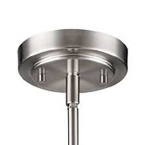 Homeroots Silver Hanging Light With Frosted Glass Shade   398217